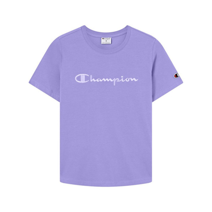 Champion T-Shirt Logo Tonale Viola Donna
