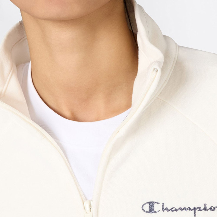 Champion Tuta Sportiva Full Zip Bianco Donna