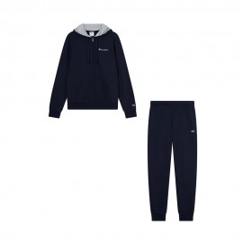 Full Zip Con Cappuccio blu