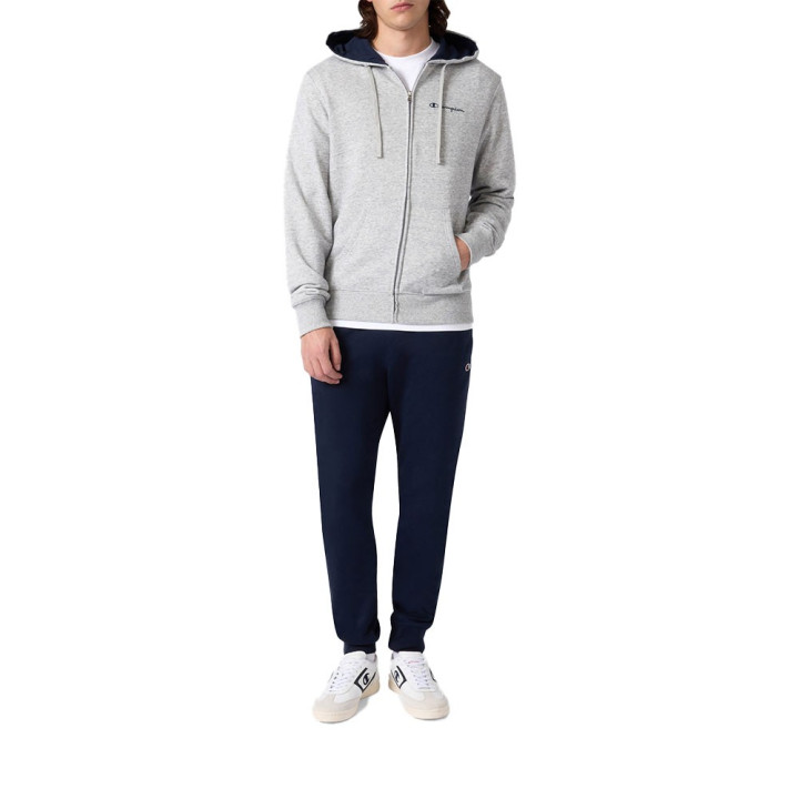 Champion Tuta Sportiva Full Zip Con Cappuccio Grigio Uomo