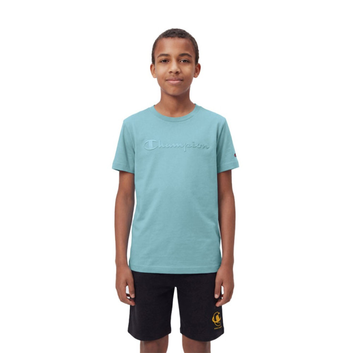 Champion Maglietta Palestra Logo Tonale Azzurro Bambino