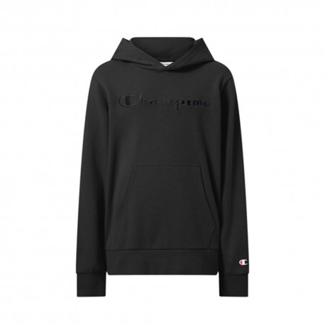 Champion Felpa Palestra Con Cappuccio Logo Tonale Nero Bambino