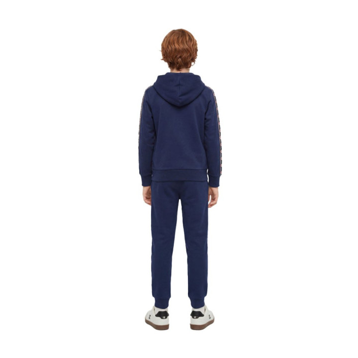 Champion Tuta Sportiva Full Zip Con Banda Blu Bambino