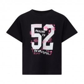 Champion Maglietta Palestra Logo Nero Bambina