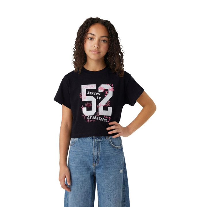 Champion Maglietta Palestra Logo Nero Bambina
