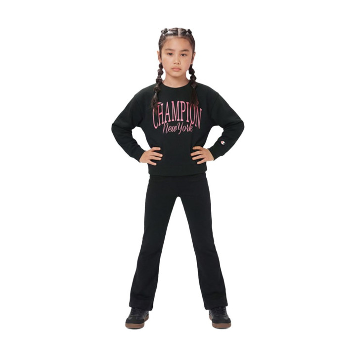 Champion Tuta Sportiva Girocollo Nero Bambina