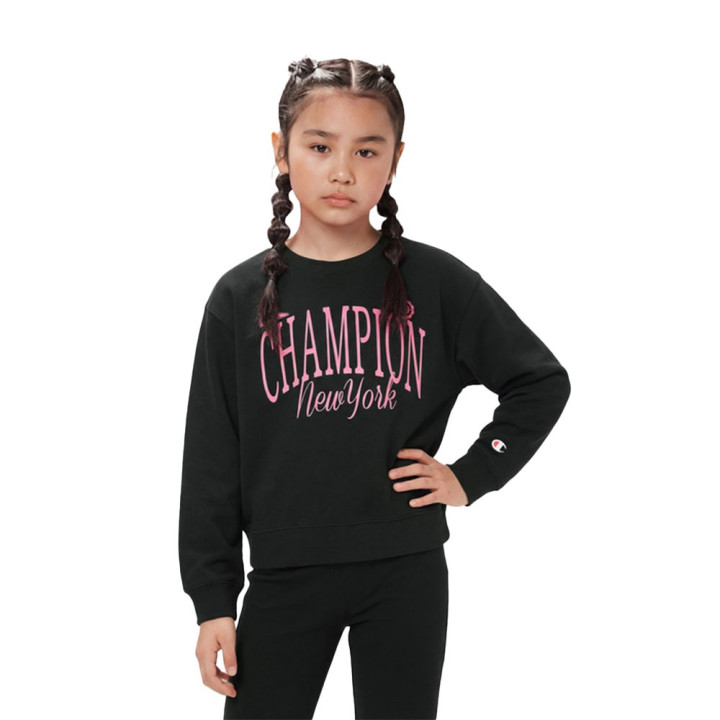 Champion Tuta Sportiva Girocollo Nero Bambina
