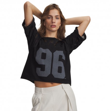 Under Armour Cropped T-Shirt Burnout Nero Donna