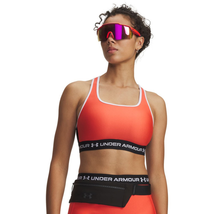 Under Armour Reggiseno Sportivo Cross Back Mid Corallo Donna