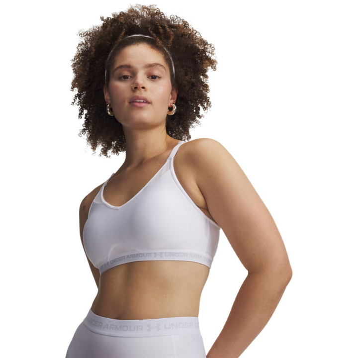 Under Armour Reggiseno Sportivo Crossback Low Bianco Donna