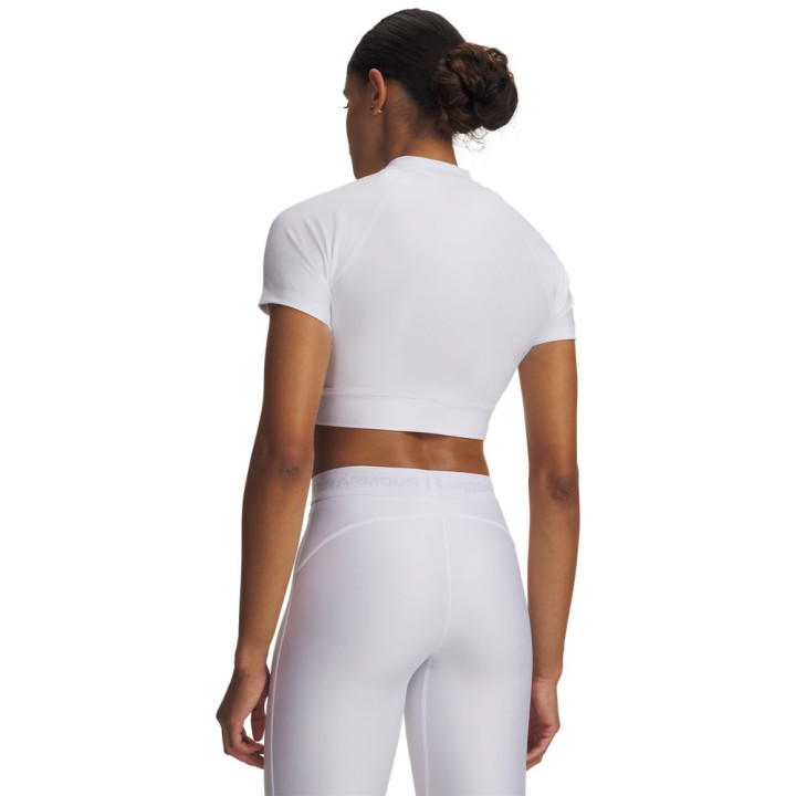 Under Armour Maglietta Palestra Fg Crop Bianco Donna