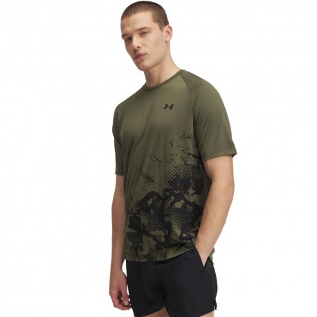 Under Armour Maglietta Palestra Fade Tech Verde Uomo
