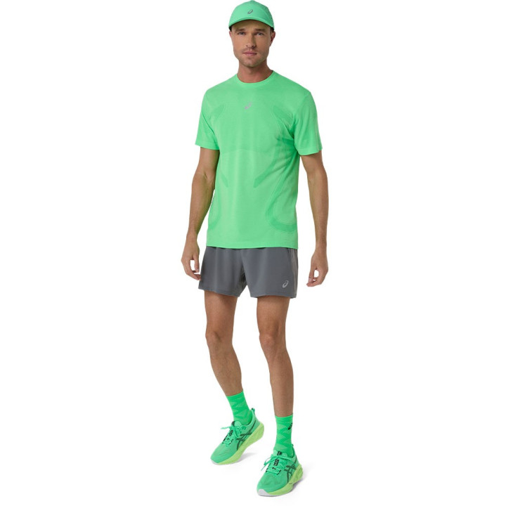 Asics Pantaloncini Running Road 5" Clay Grigio Uomo