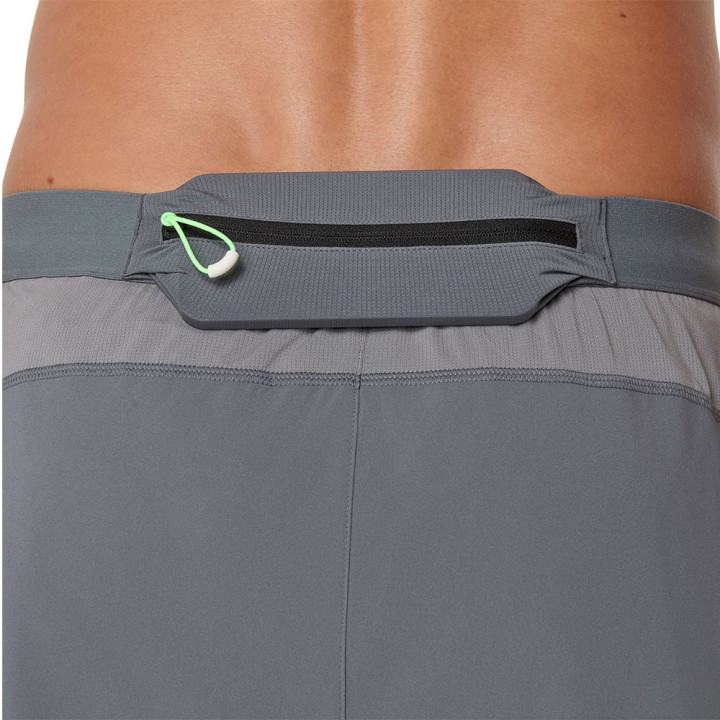 Asics Pantaloncini Running Road 5" Clay Grigio Uomo