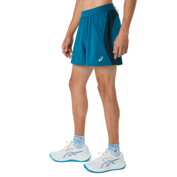 Asics Pantaloncini Running Road 5" Tranquil Teal Dark Teal Yamabuki Uomo