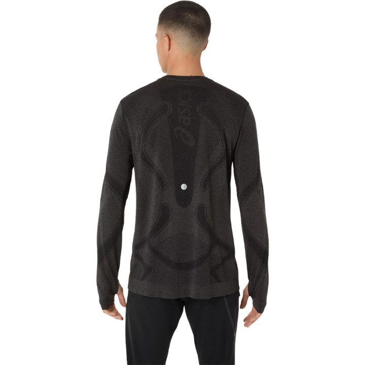 Asics Maglia Ls Road Seamless Performance Nero Uomo