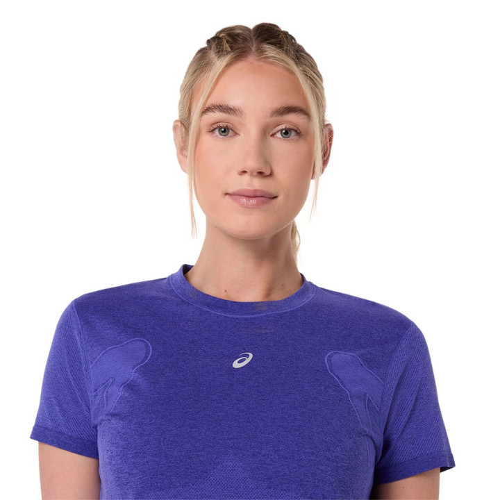 Asics Maglia Running Road Seamless Cobalt Burst Eggplant Donna