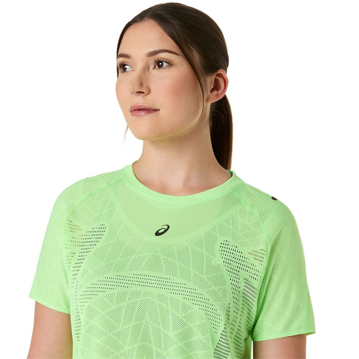 Asics Maglia Running Metarun Illuminate Verde Donna
