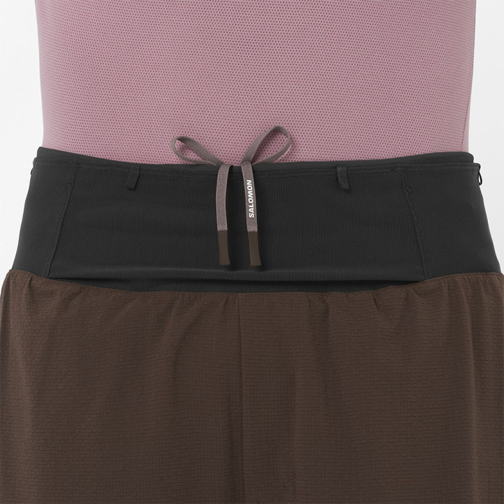 Salomon Short Trail Running 2In1 5" Sense Aero Coffee Bean Uomo