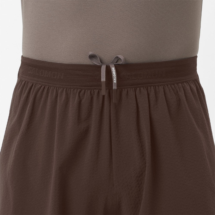 Salomon Short Trail Running 5" Sense Aero Stow Coffee Bean Uomo