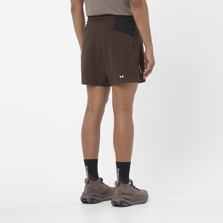 Salomon Short Trail Running 5" Sense Aero Stow Coffee Bean Uomo