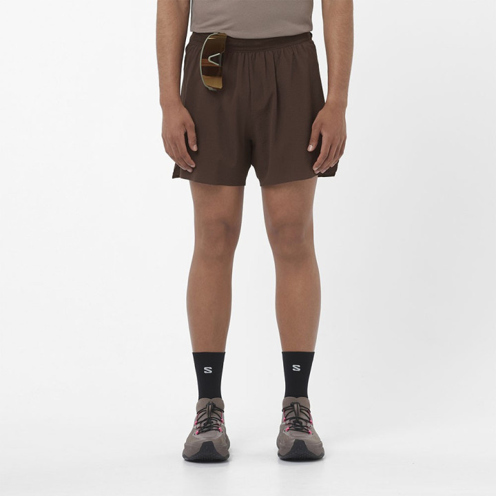 Salomon Short Trail Running 5" Sense Aero Stow Coffee Bean Uomo