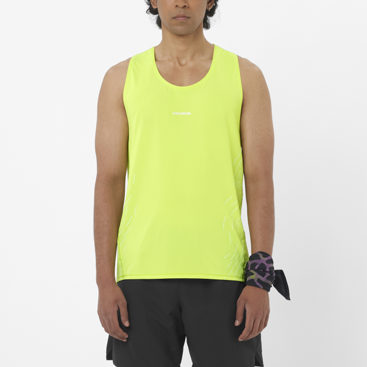 Salomon Gilet Trail Running Sense Aero Gfx Lime Butter Uomo