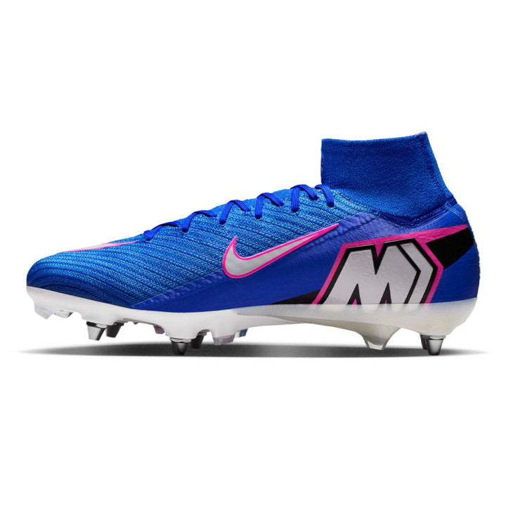 Nike Mercurial Zm Superfly 10 Elt Sg-Pro Blu Bianco - Scarpe Da Calcio Uomo