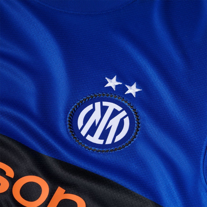 Nike Maglia Maniche Corte Inter 4 Blue Arancio Uomo