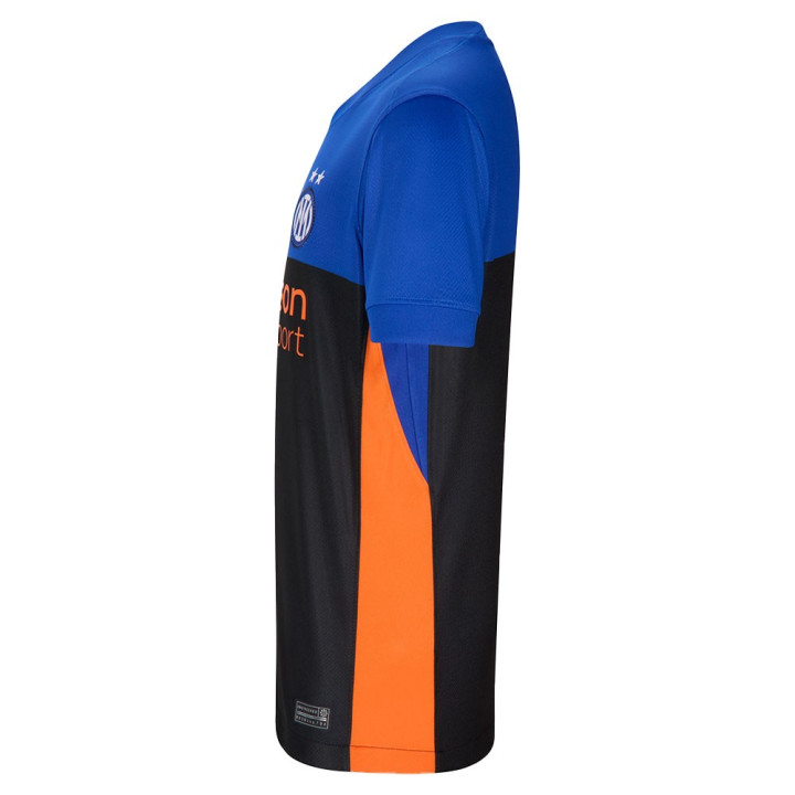 Nike Maglia Maniche Corte Inter 4 Blue Arancio Bambino
