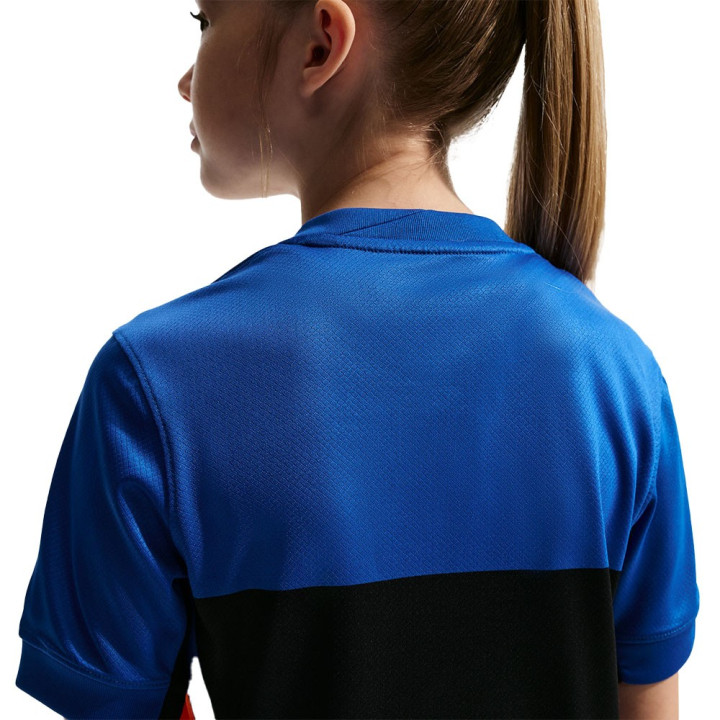 Nike Maglia Maniche Corte Inter 4 Blue Arancio Bambino