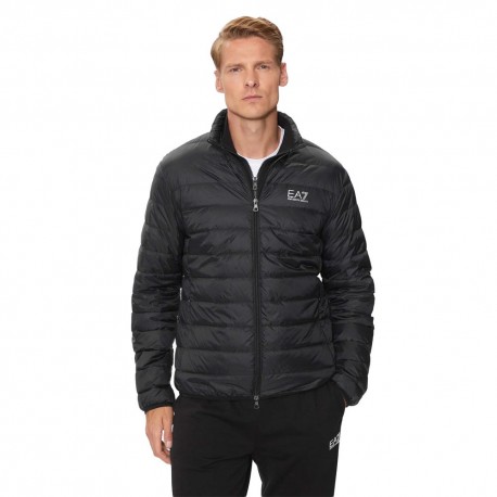 Ea7 Piumino Logo Nero Donna