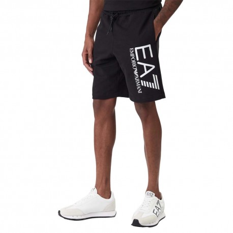 Ea7 Felpa Con Cappuccio Core Big Logo Nero Uomo