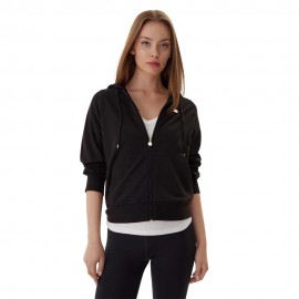 Ea7 Felpa Con Cappuccio Full Zip Core Nero Donna