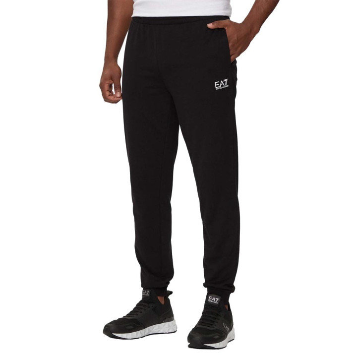 Ea7 Pantaloni Con Polsino Core Logo Piccolo Nero Uomo
