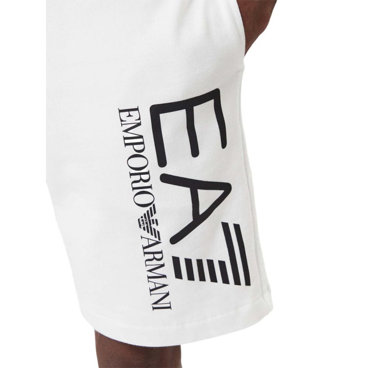 Ea7 Shorts Core Big Logo Bianco Uomo