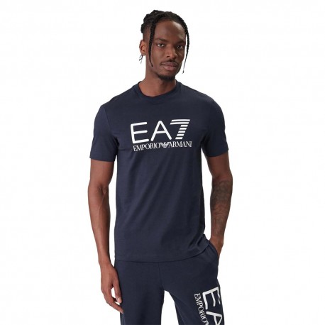 Ea7 T-Shirt Big Logo Blu Uomo