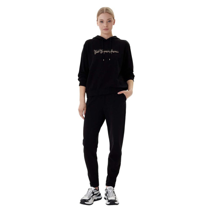 Ea7 Tuta Sportiva C Capp Logo Nero Donna