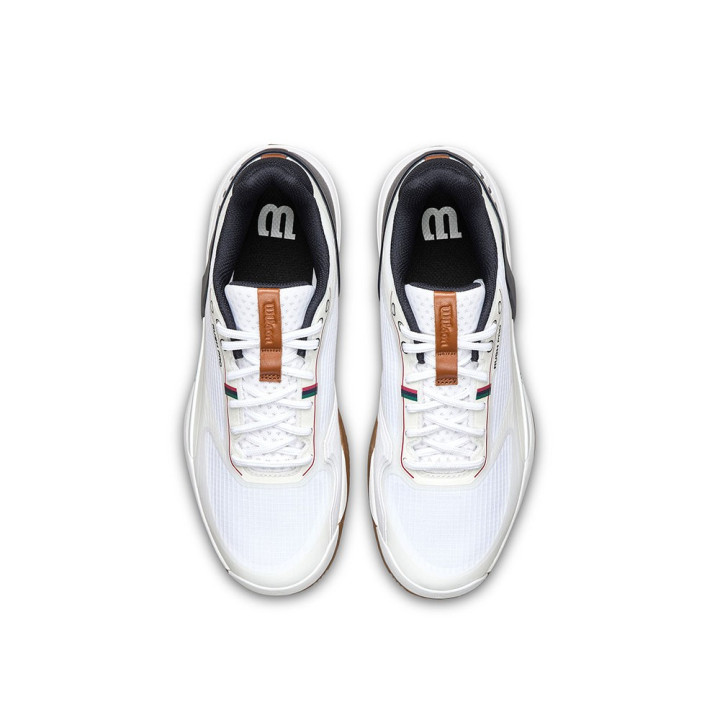 Wilson Tennis Rush Pro 5 Clay Bianco Navy Blazer Gum - Scarpe Tennis Uomo