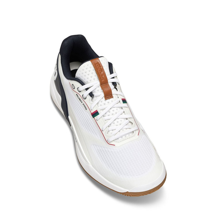Wilson Tennis Rush Pro 5 Clay Bianco Navy Blazer Gum - Scarpe Tennis Uomo