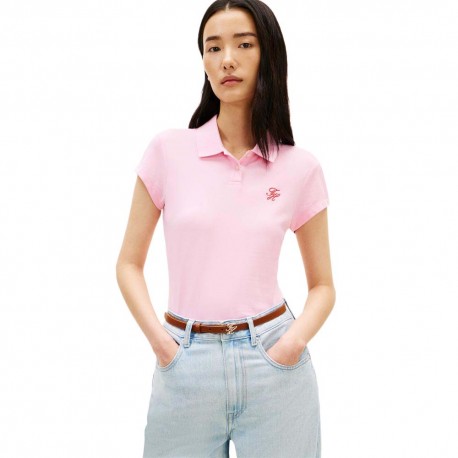 Tommy Hilfiger Polo Script Rosa Donna