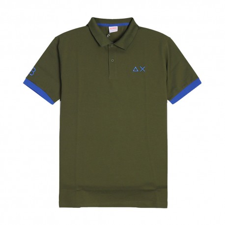 Sun 68 Polo Big Logo Fluo Verde Uomo
