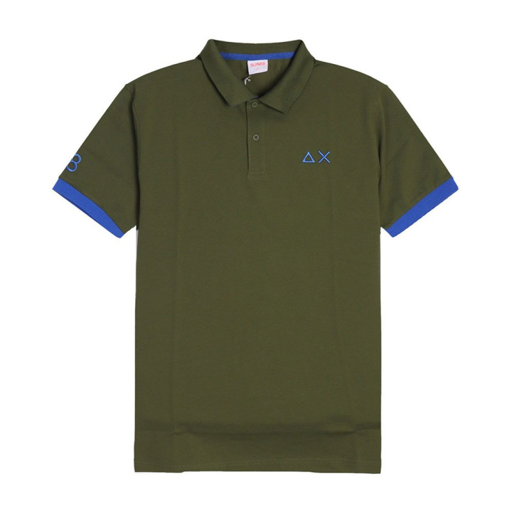 Sun 68 Polo Big Logo Fluo Verde Uomo