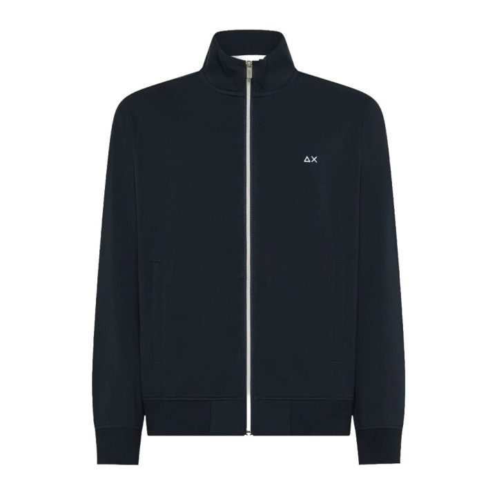 Sun 68 FELPA CON CERNIERA Piquet Blu Uomo