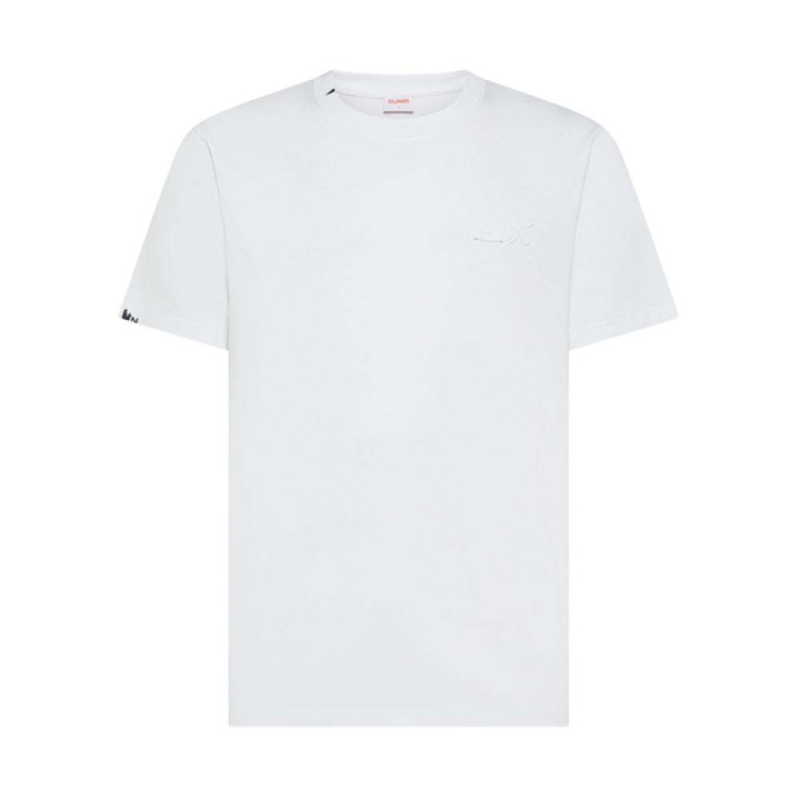Sun 68 T-Shirt Logo Bianco Uomo