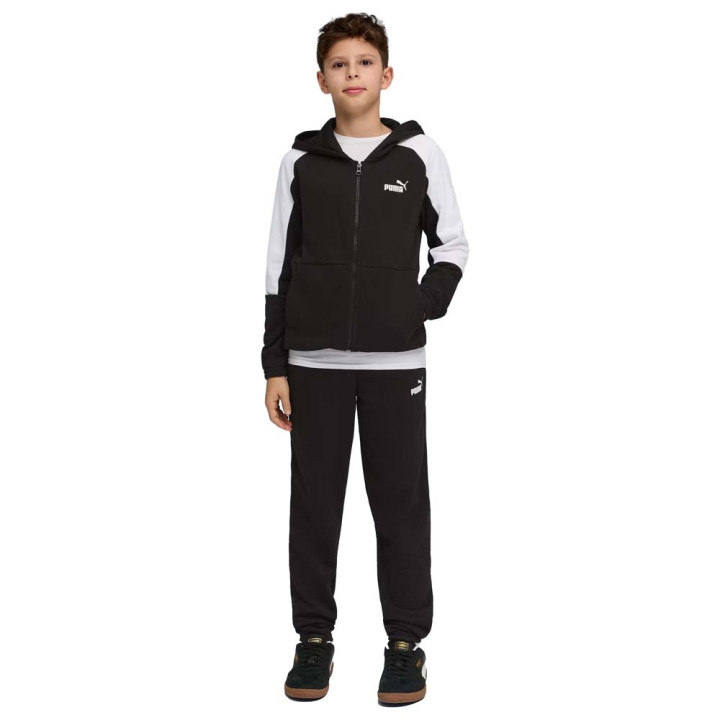 Puma Tuta Sportiva Con Cappuccio Nero Bambino