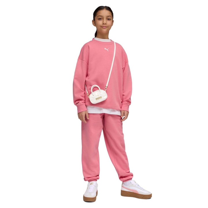 Puma Tuta Sportiva Felpa Palestra Girocollo Rosa  Bambina