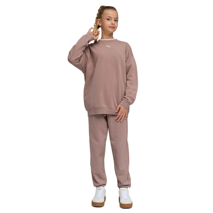 Puma Tuta Sportiva Felpa Palestra Girocollo Moro Bambina