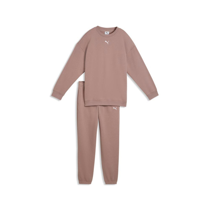 Puma Tuta Sportiva Felpa Palestra Girocollo Moro Bambina