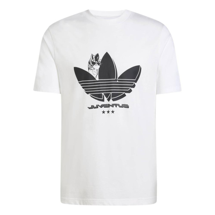 ADIDAS T-Shirt Culture Juve Trefoil Bianco Nero Uomo